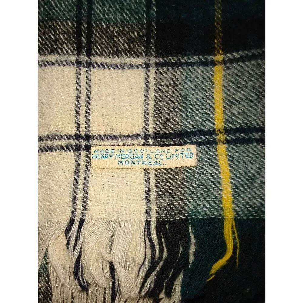 Scottish Tartan Wool Scarf Retro Clan Made in Scotland Henry Morgan & Co Montrea